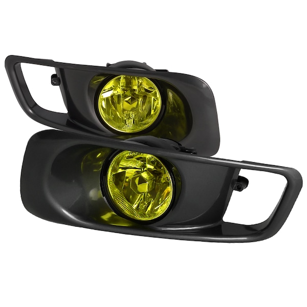 Spec-D Tuning 99-00 Honda Civic Fog Lights Yellow LF-CV99AMOEM - main
